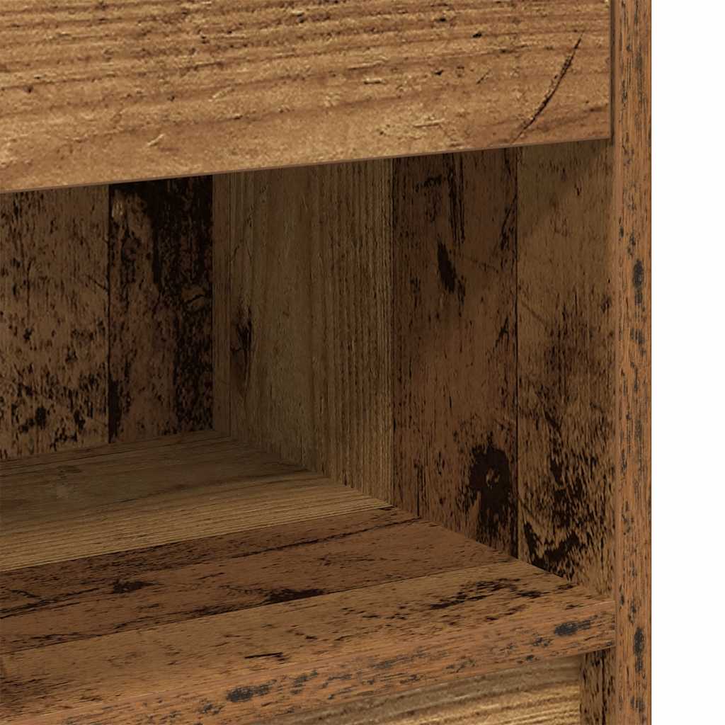 sengeborde 2 stk. med skuffe 39x28x41 cm antikt træ