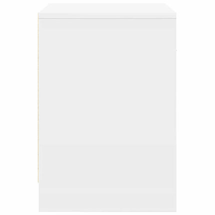 sengebord med skuffe 40x34x50 cm hvid