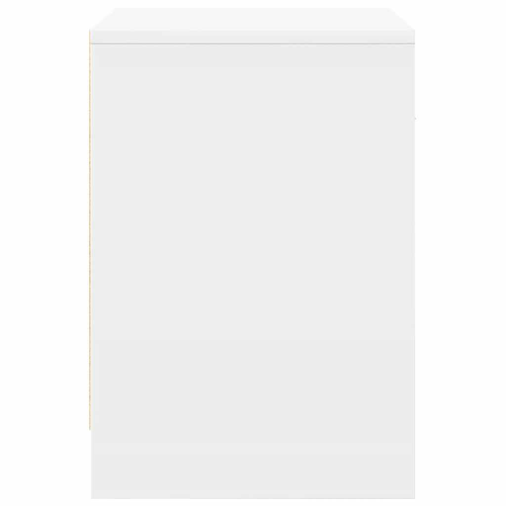 sengebord med skuffe 40x34x50 cm hvid