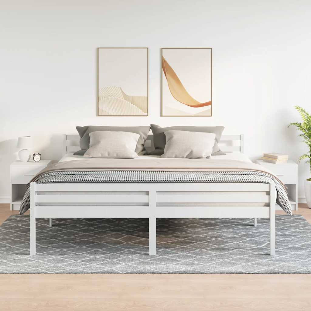 sengeborde 2 stk. med skuffe 40x34x50 cm hvid