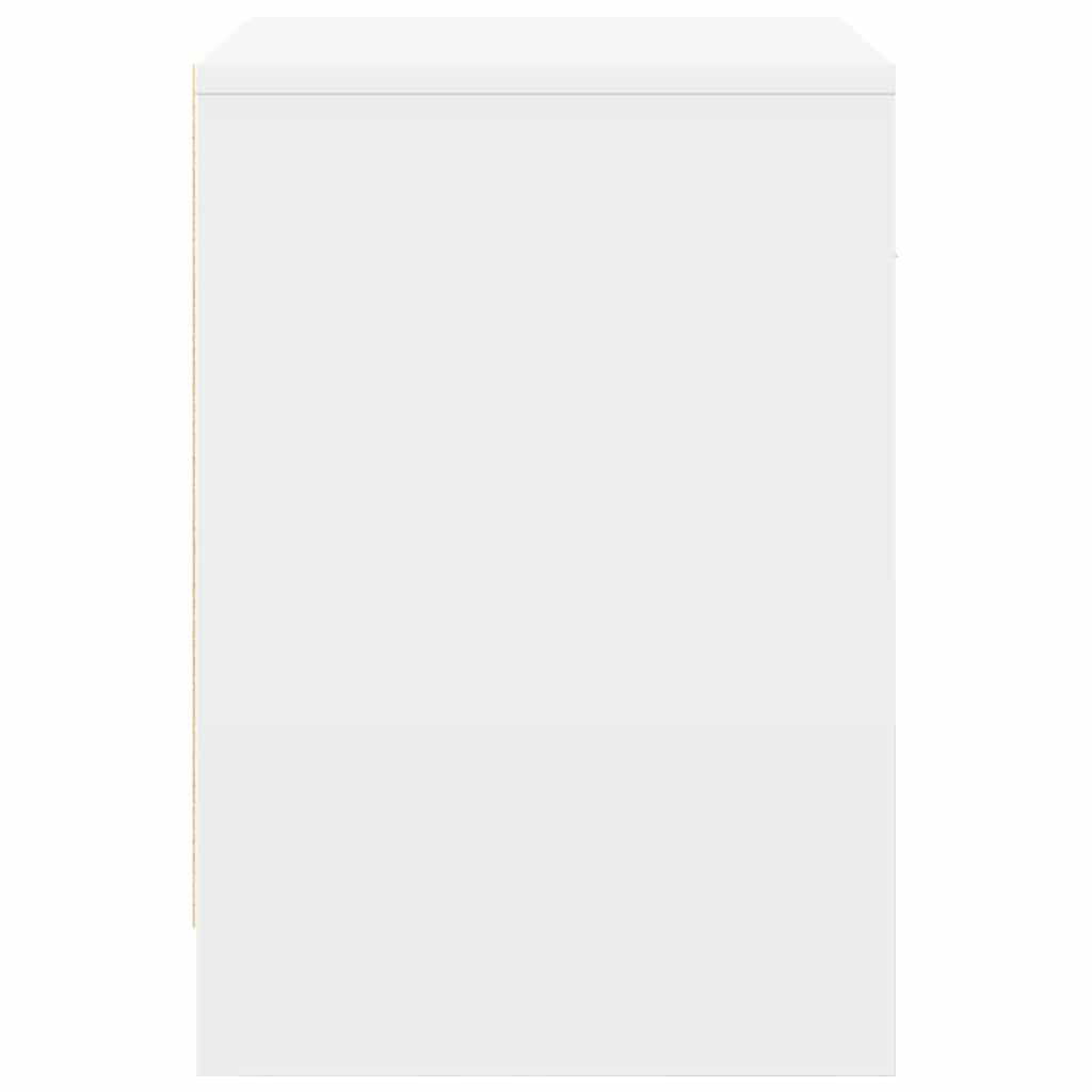 sengeborde 2 stk. med skuffe 40x34x50 cm hvid