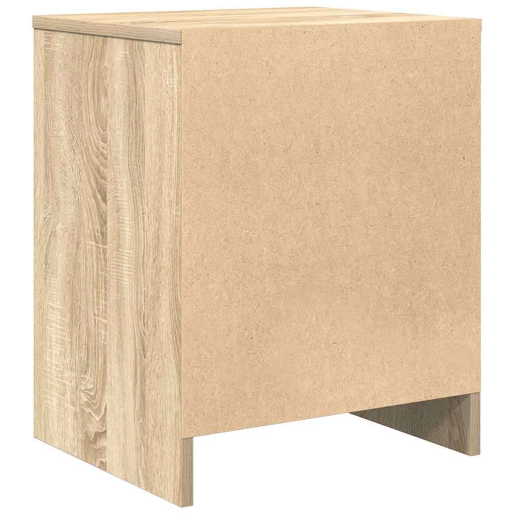 sengebord med skuffe 40x34x50 cm sonoma-eg