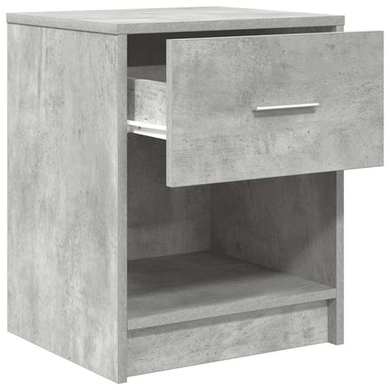 sengeborde 2 stk. med skuffe 40x34x50 cm betongrå