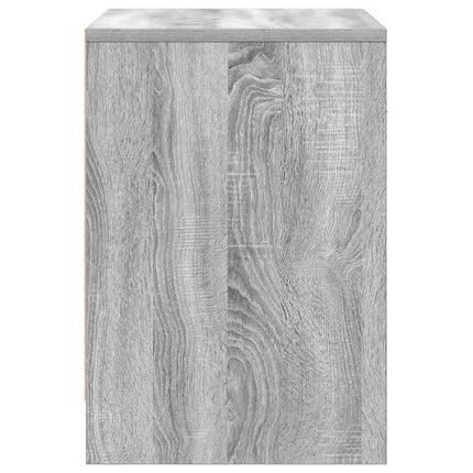 sengeborde 2 stk. med skuffe 40x34x50 cm grå sonoma-eg