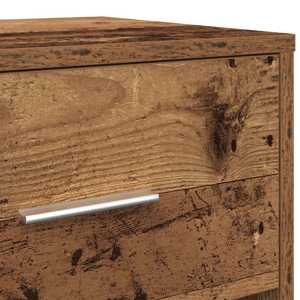 sengebord med skuffe 40x34x50 cm antikt træ