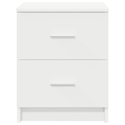 sengebord med 2 skuffer 40x36x50 cm hvid