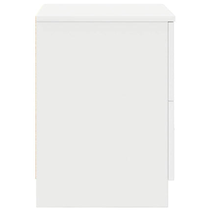 sengebord med 2 skuffer 40x36x50 cm hvid