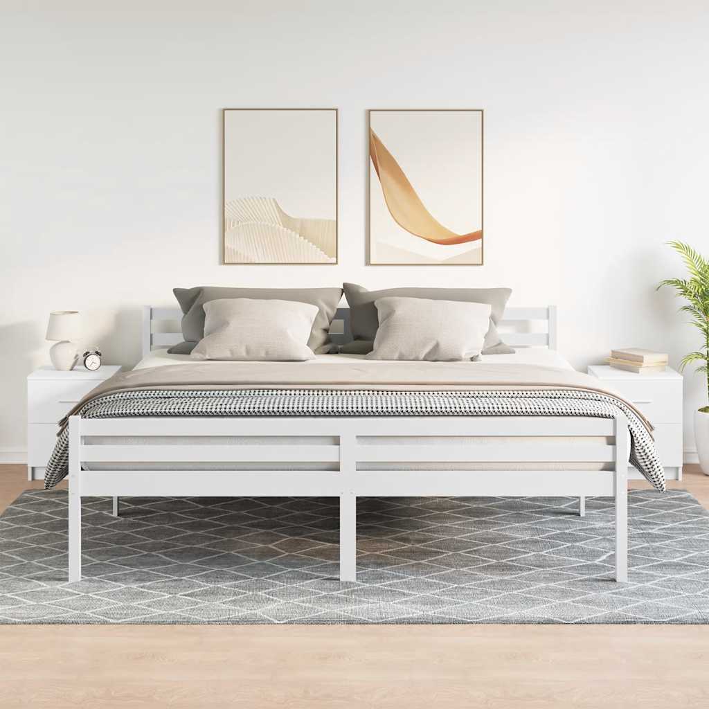 sengeborde 2 stk. med 2 skuffer 40x36x50 cm hvid