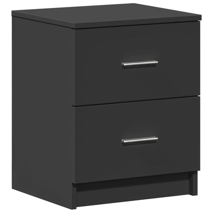 sengeborde 2 stk. med 2 skuffer 40x36x50 cm sort