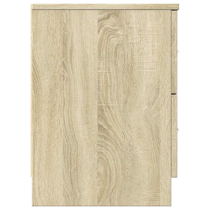 sengebord med 2 skuffer 40x36x50 cm sonoma-eg
