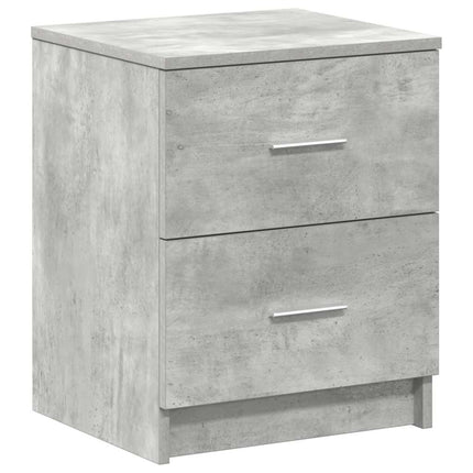 sengeborde 2 stk. med 2 skuffer 40x36x50 cm betongrå