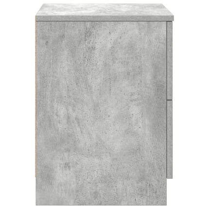 sengeborde 2 stk. med 2 skuffer 40x36x50 cm betongrå