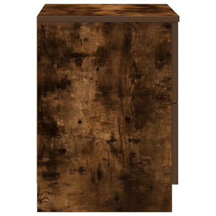 sengebord med 2 skuffer 40x36x50 cm røget egetræsfarve