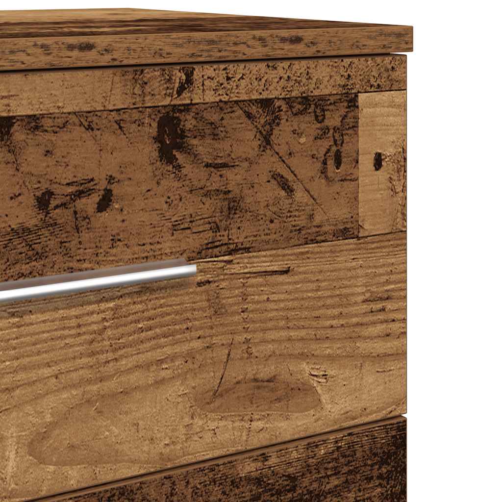 sengeborde 2 stk. med 2 skuffer 40x36x50 cm antikt træ