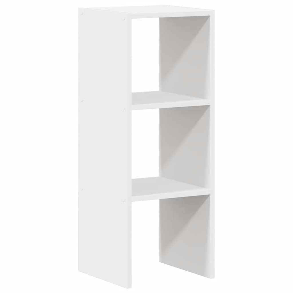 bogreol stabelbar 30x30x80 cm konstrueret træ hvid