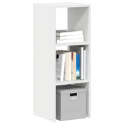 bogreol stabelbar 30x30x80 cm konstrueret træ hvid