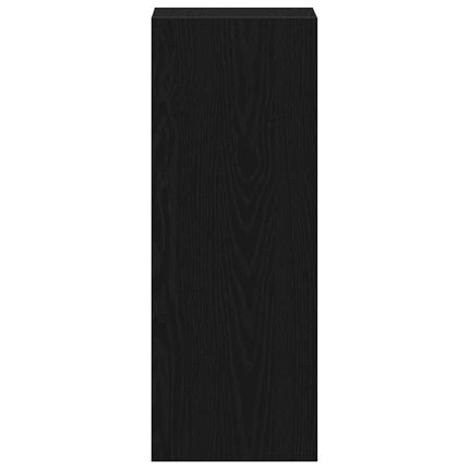 bogreol stabelbar 30x30x80 cm konstrueret træ sort-eg