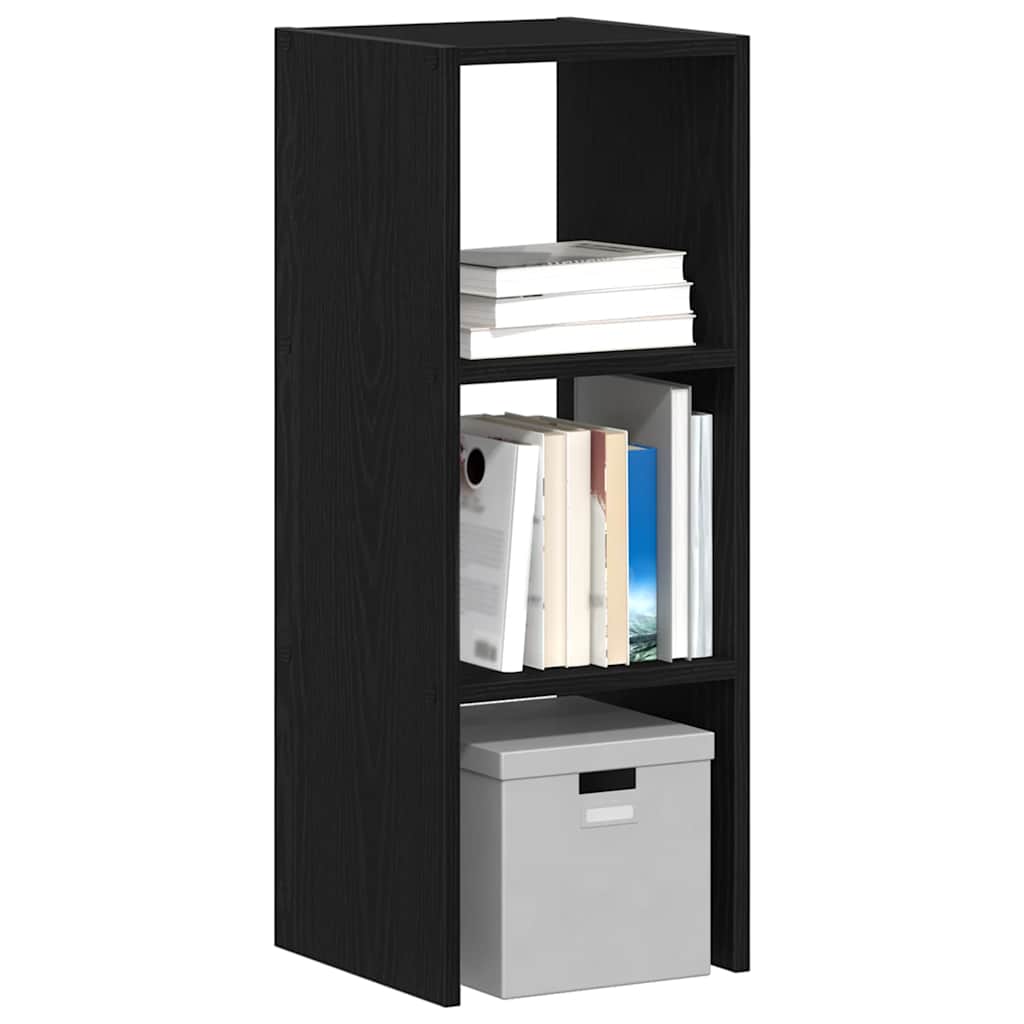 Stabelbar bogreol 30×30×80 cm i konstrueret træ - sort eg