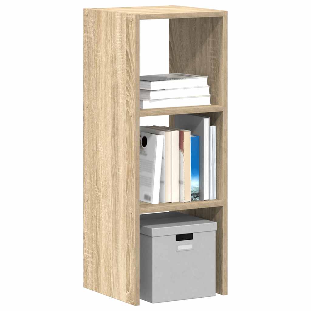bogreol stabelbar 30x30x80 cm konstrueret træ sonoma-eg billede