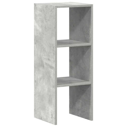 bogreol stabelbar 30x30x80 cm konstrueret træ betongrå