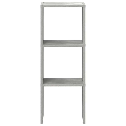 bogreol stabelbar 30x30x80 cm konstrueret træ betongrå