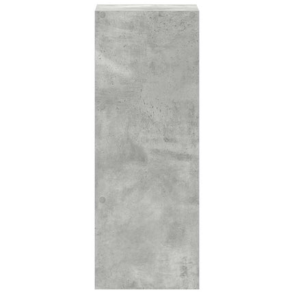 bogreol stabelbar 30x30x80 cm konstrueret træ betongrå