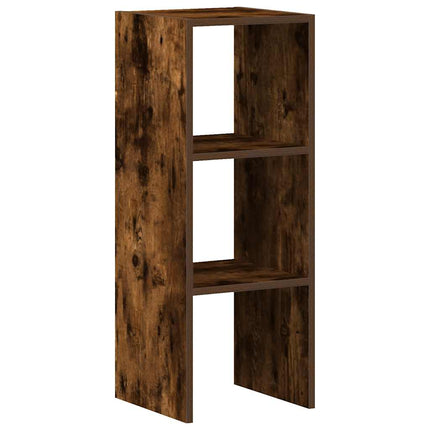 bogreol stabelbar 30x30x80 cm røget egetræsfinish