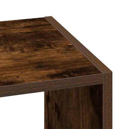 bogreol stabelbar 30x30x80 cm røget egetræsfinish