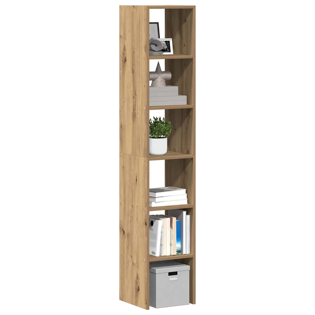 Bogreoler Stabelbare 2 Stk. 30X30X80 Cm Konstrueret Træ Sort-Eg - artisan eg / 2