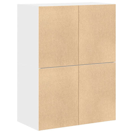 skabe med 4 skuffer 2 stk. 60x31x40 cm konstrueret træ hvid