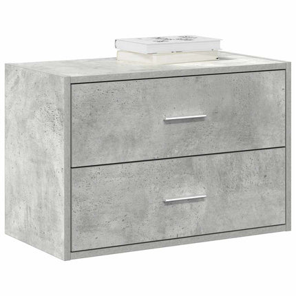 skab med 2 skuffer 60x31x40 cm konstrueret træ betongrå