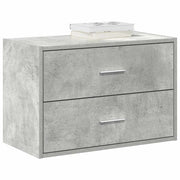 skab med 2 skuffer 60x31x40 cm konstrueret træ betongrå