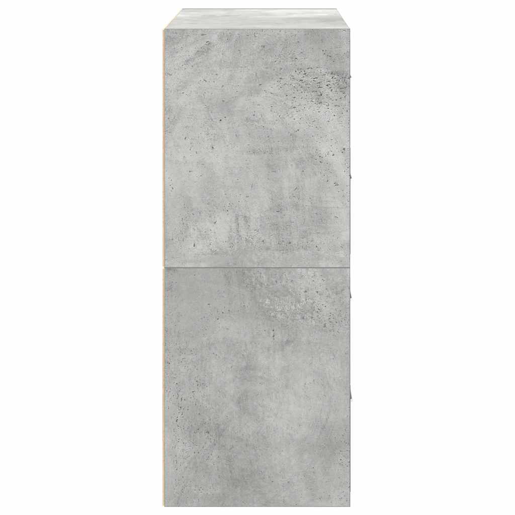 skabe med 2 skuffer 2 stk. 60x31x40 cm konstrueret træ betongrå