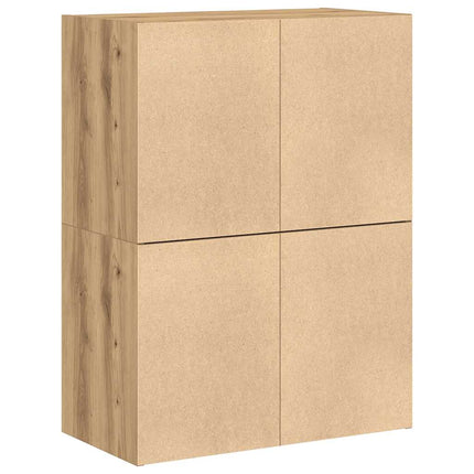 skabe med 4 skuffer 2 stk. 60x31x40 cm egetræsfarvet