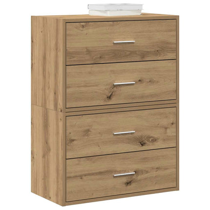 skabe med 4 skuffer 2 stk. 60x31x40 cm egetræsfarvet