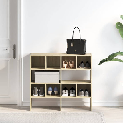 skostativer stabelbare 2 stk. 89,5x30x40 cm sonoma-eg