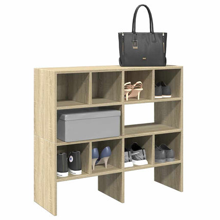 skostativer stabelbare 2 stk. 89,5x30x40 cm sonoma-eg