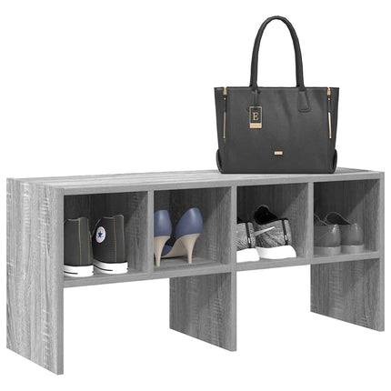 skostativ stabelbar 89,5x30x40 cm grå sonoma-eg