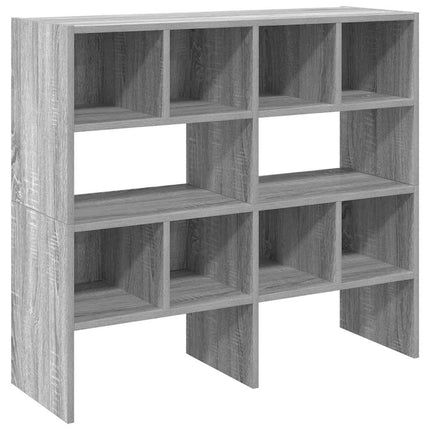 skostativer stabelbare 2 stk. 89,5x30x40 cm grå sonoma-eg