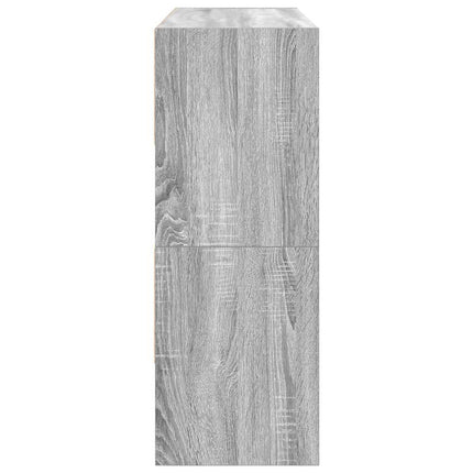 skostativer stabelbare 2 stk. 89,5x30x40 cm grå sonoma-eg