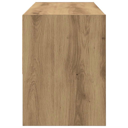 skostativ stabelbar 89,5x30x40 cm røget egetræsfarve