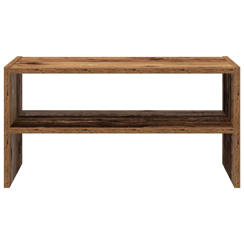 skostativ stabelbar 60x30x30,5 cm antikt træ