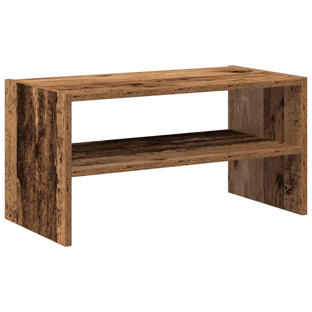 skostativ stabelbar 60x30x30,5 cm antikt træ