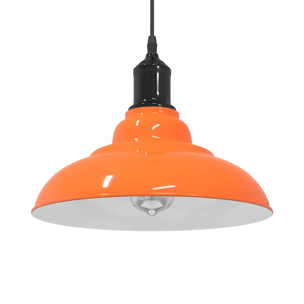 pendellampe højdejusterbar E27 Ø 31 cm metal glans orange