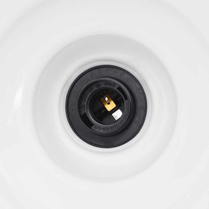 pendellampe højdejusterbar E27 Ø 31 cm metal glans hvid