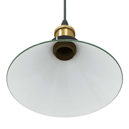 pendellampe højdejusterbar E27 Ø 22 cm metal glans grøn