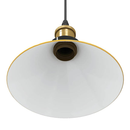 pendellampe højdejusterbar E27 Ø 22 cm metal glans gul