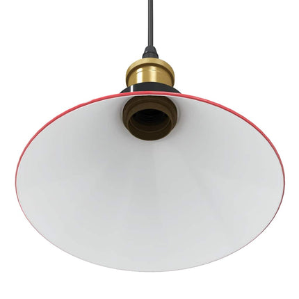 pendellampe højdejusterbar E27 Ø 22 cm metal glans rød