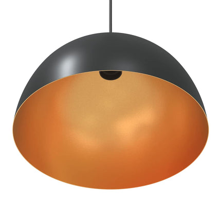 pendellamper 2 stk højdejusterbar E27 Ø 30 cm metal sort