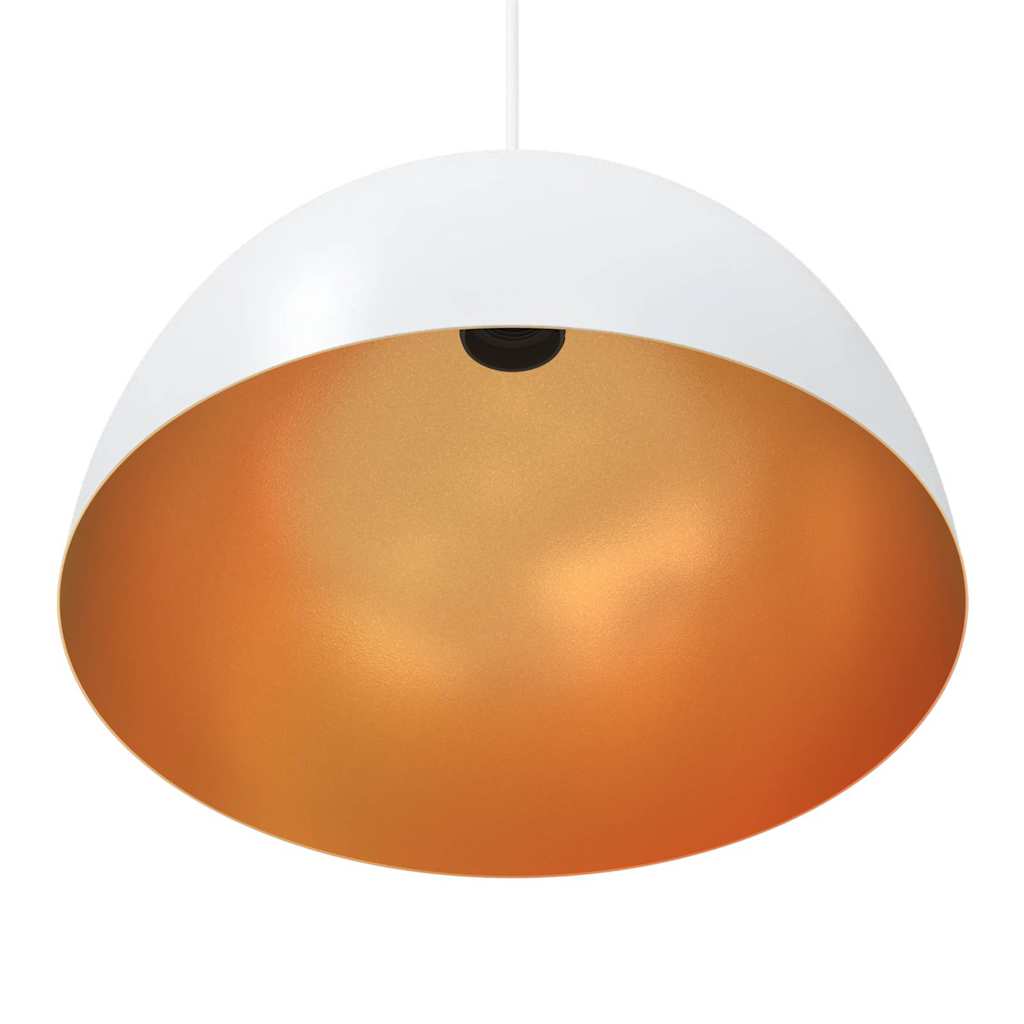 pendellamper 2 stk højdejusterbar E27 Ø 30 cm metal hvid